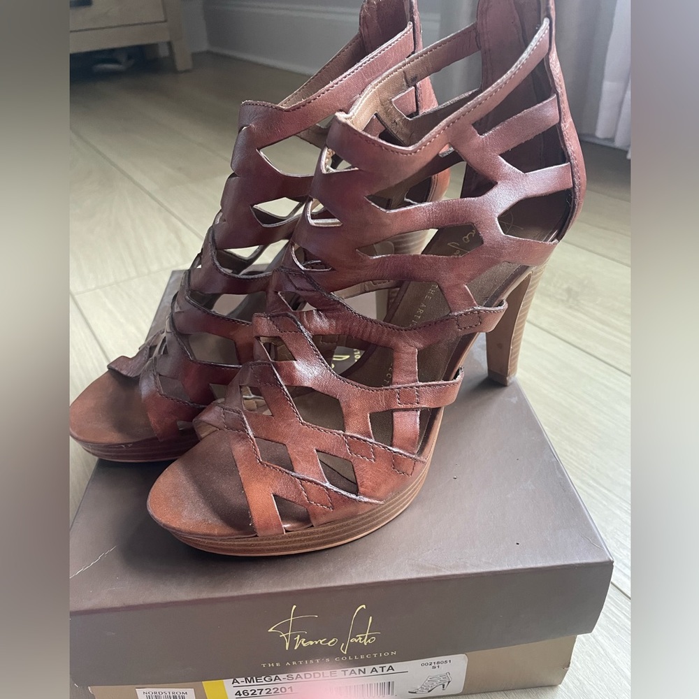 Vintage Y2K Franco Sarto artist collection cage heels